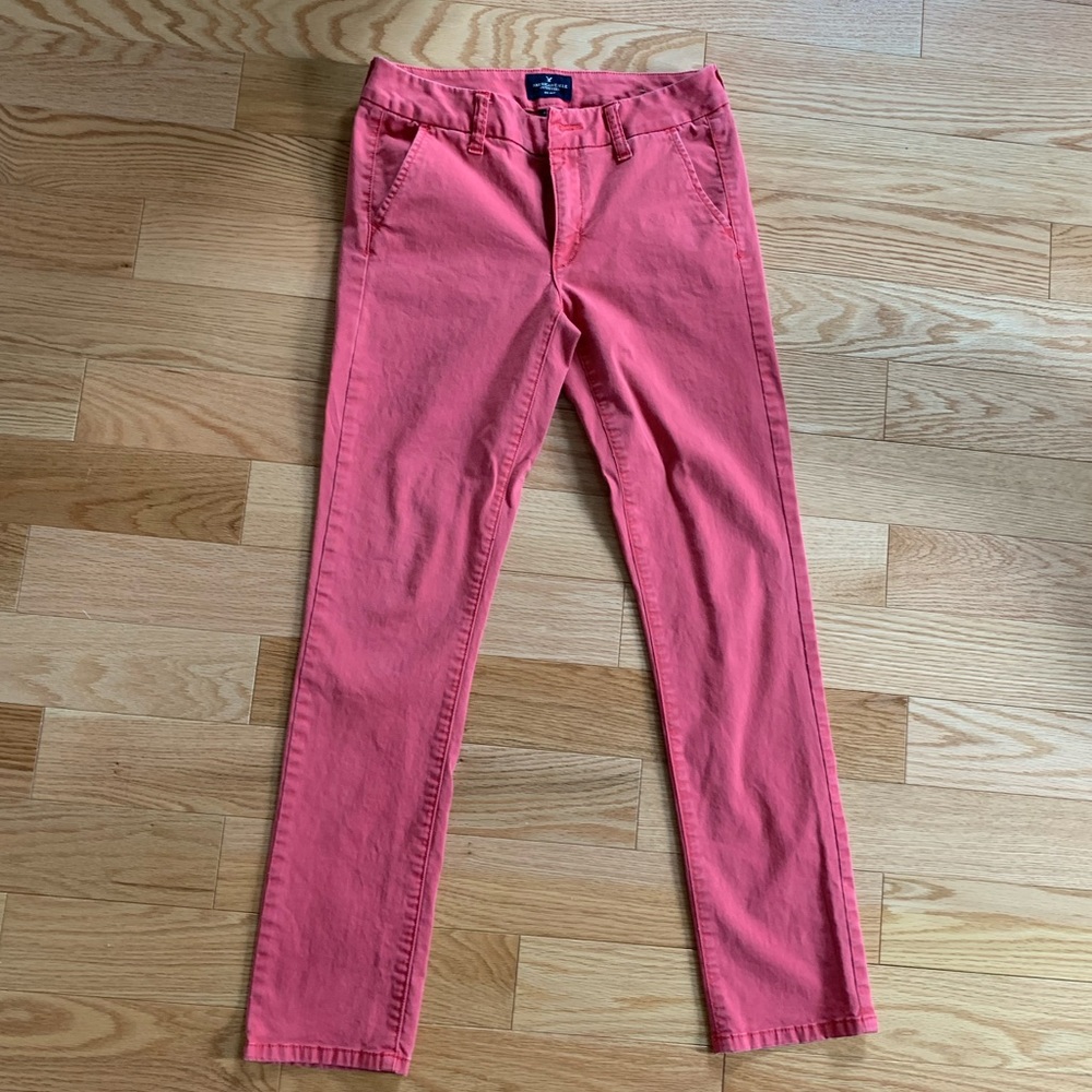 AMERICAN EAGLE Skinny Stretch Nantucket red pants